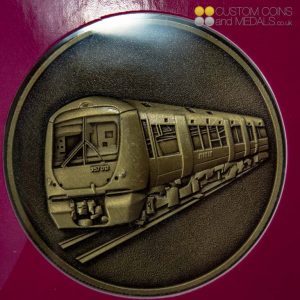 3D Moulding of Train on Antique Brass Coin